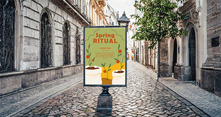 Spring poster mock up